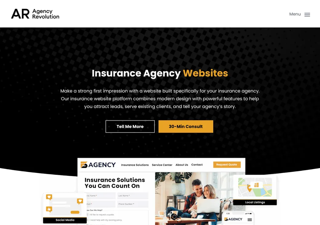 Screenshot of Agency Revolution Forge's product page at agencyrevolution.com