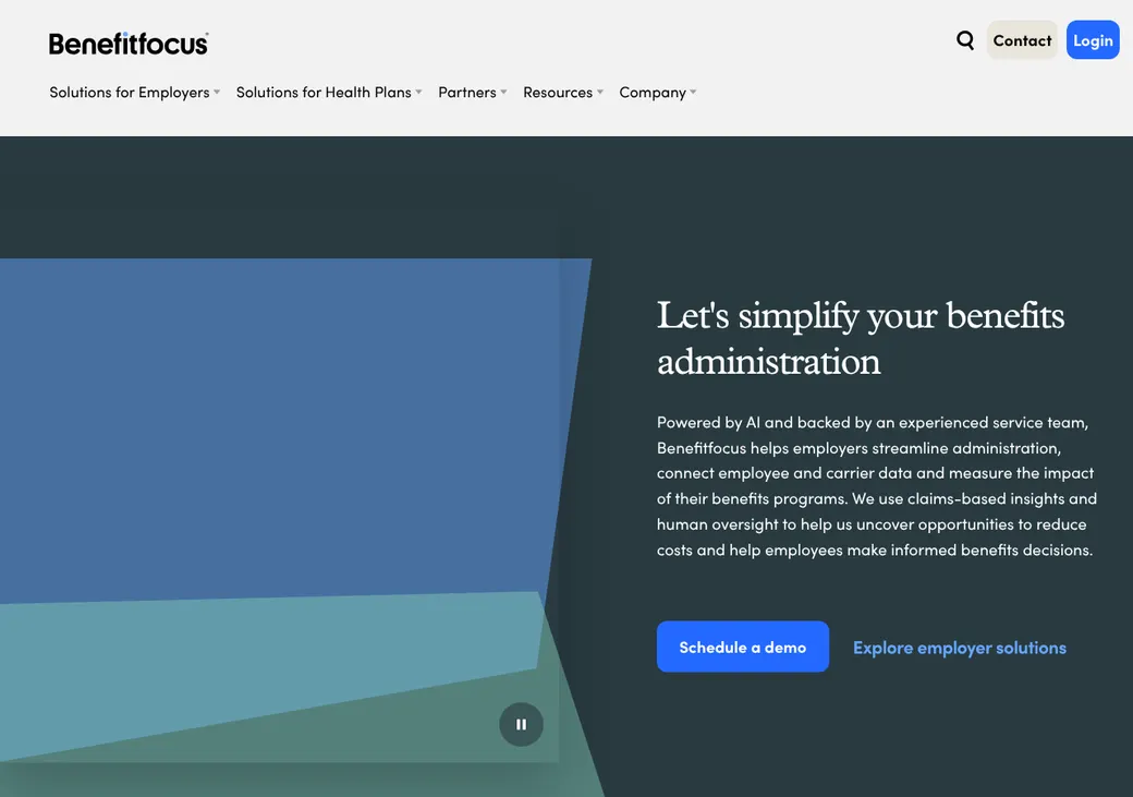 Screenshot of Benefitfocus Benefitplace's pricing page at benefitfocus.com
