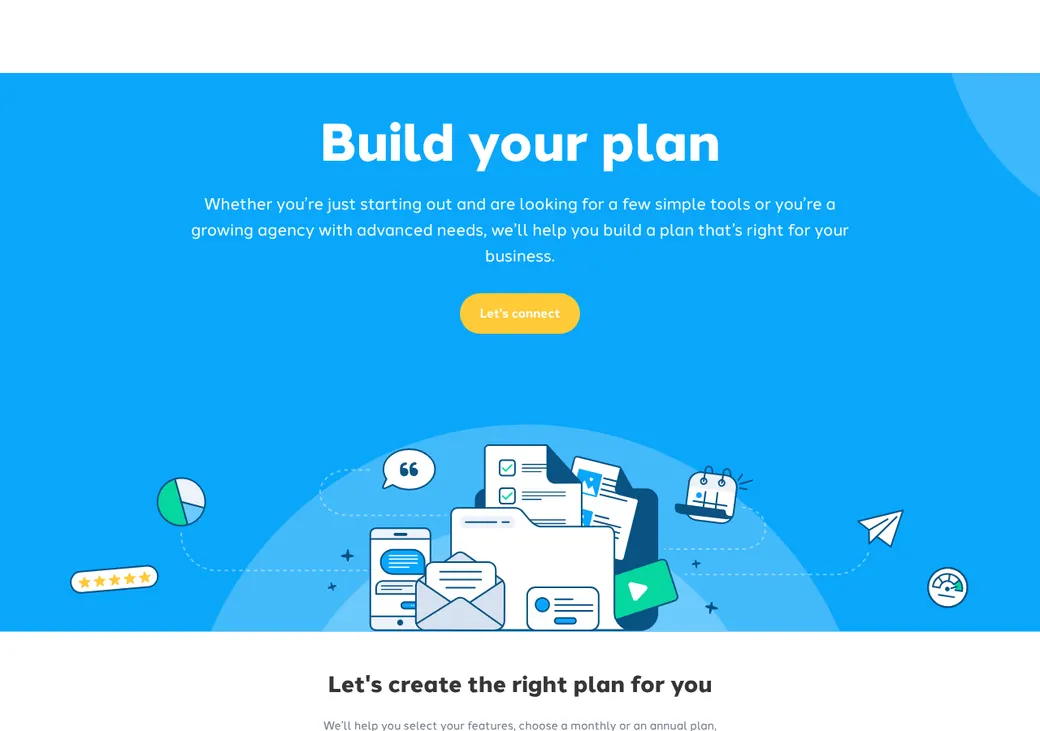 Screenshot of ClientCircle Insurance Email's pricing page at clientcircle.com