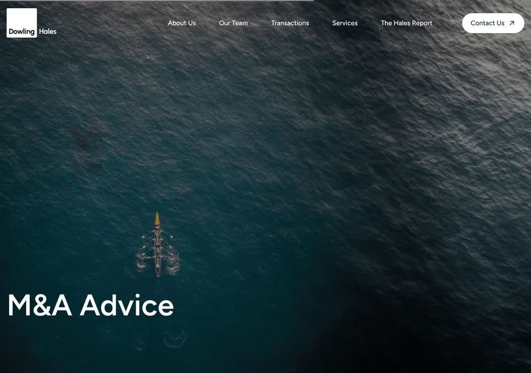Screenshot of Dowling Hales' product page at dowlinghales.com