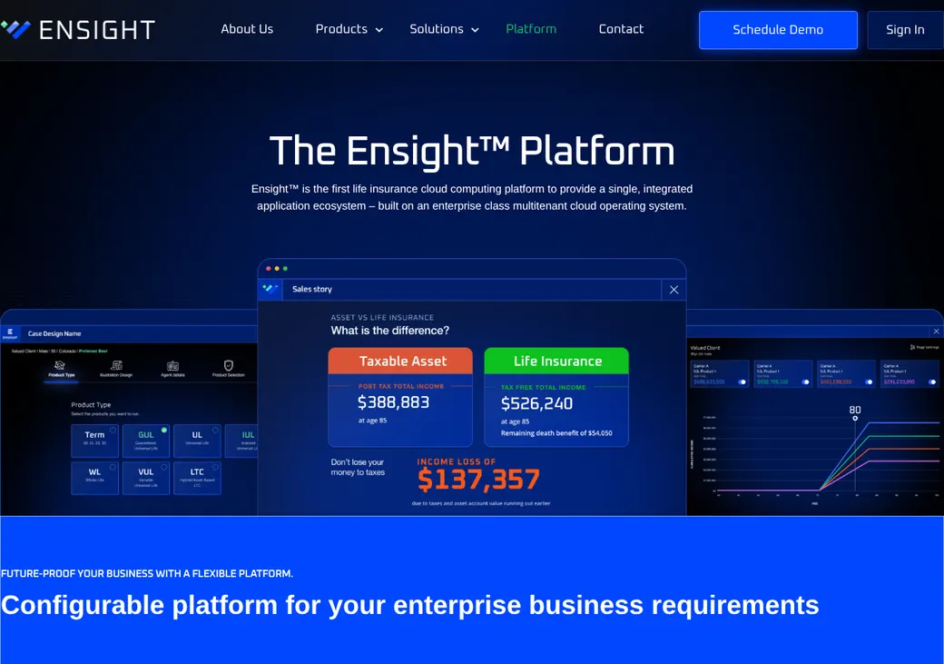 Screenshot of Ensight Presentations' product page at ensightcloud.com