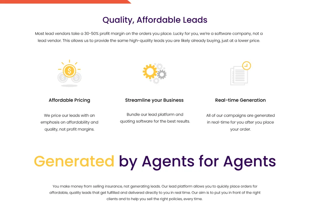 Screenshot of Insurance Toolkits' product page at landing.insurancetoolkits.com