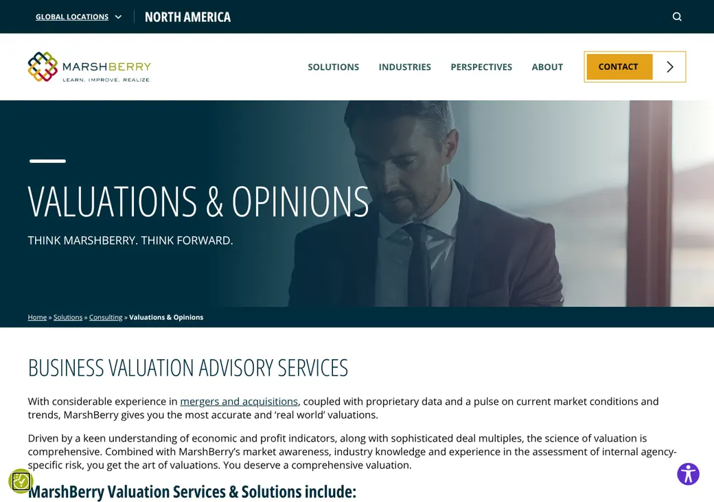 Screenshot of MarshBerry's product page at marshberry.com