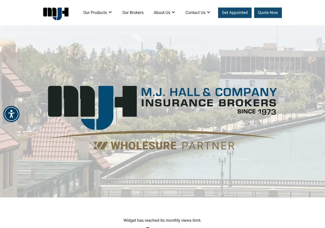 Screenshot of M.J. Hall's home page at mjhall.com