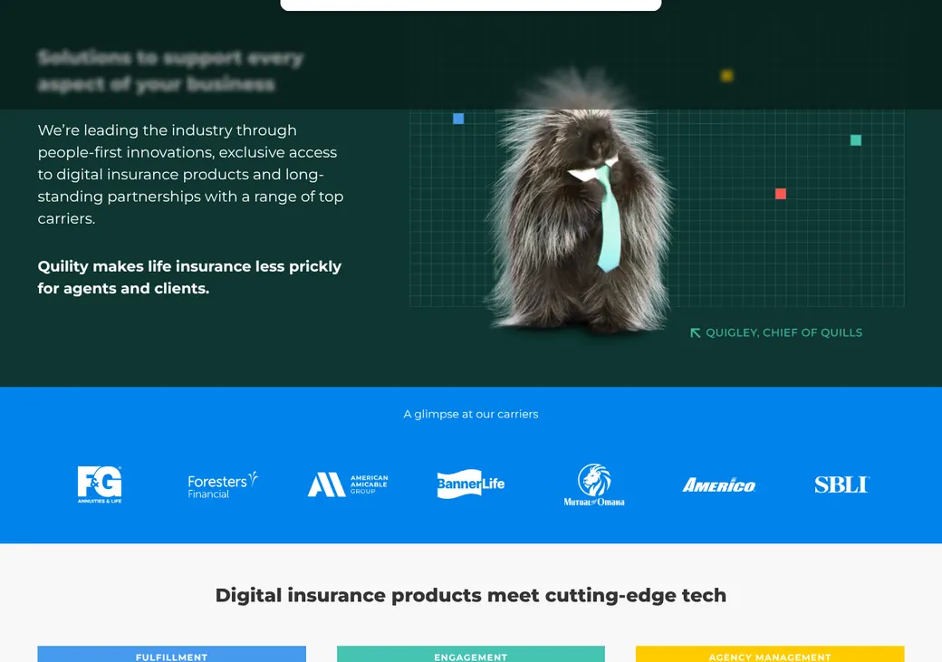 Screenshot of Quility Navigator's product page at quility.com