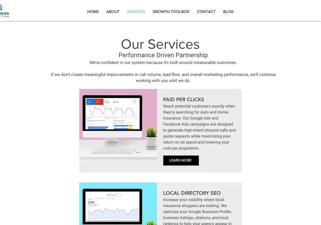 Screenshot of Succession Marketing's product page at successionmarketing.com
